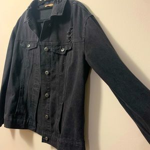 Black denim jacket